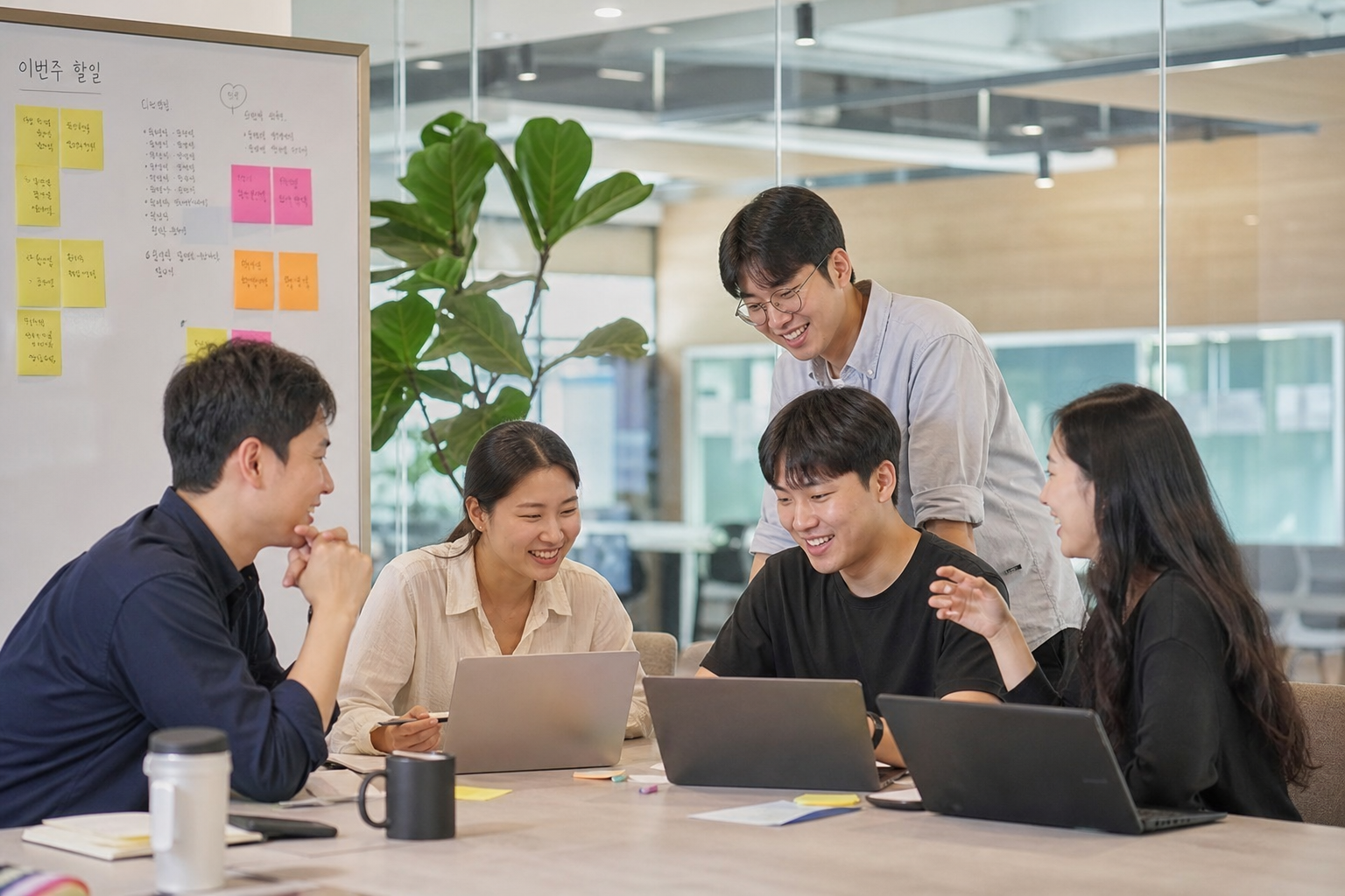 Team collaboration in the office