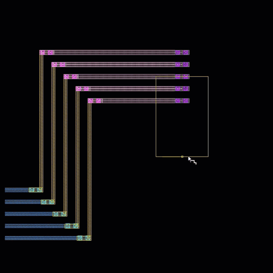 SKILLCAD Route command — multi-layer bus routing in Virtuoso layout
